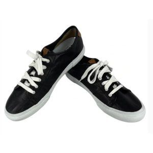 FRYE GIA Women Black Genuine Leather Lace-up Sneakers in Size 9.5
